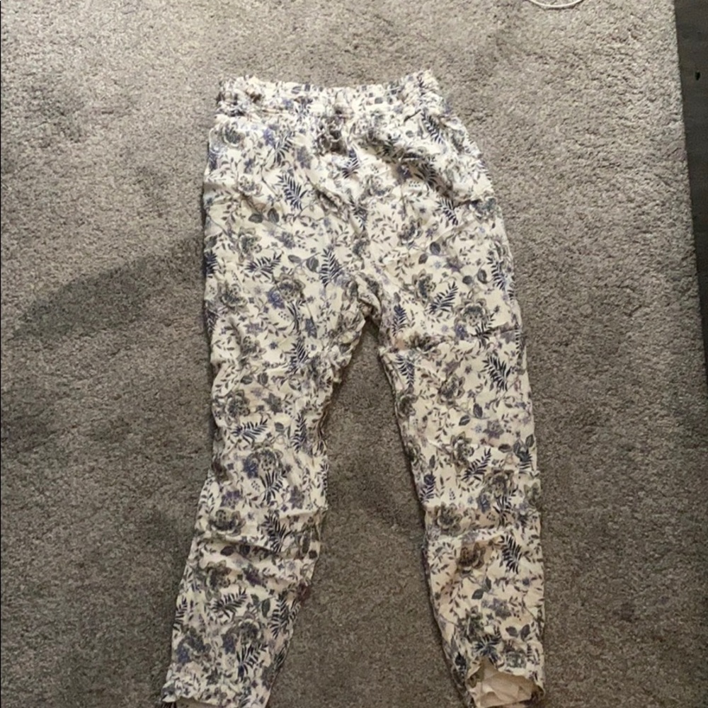 Floral joggers worn once